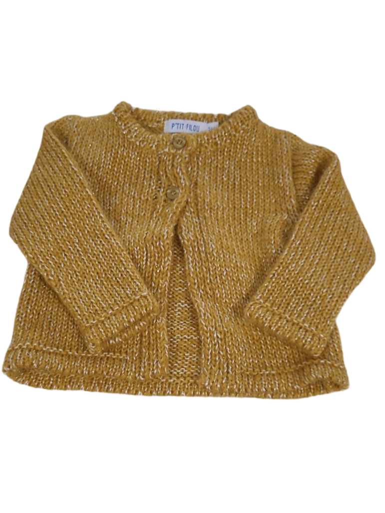 Gilet Tricot P&#39;tit Filou Oker