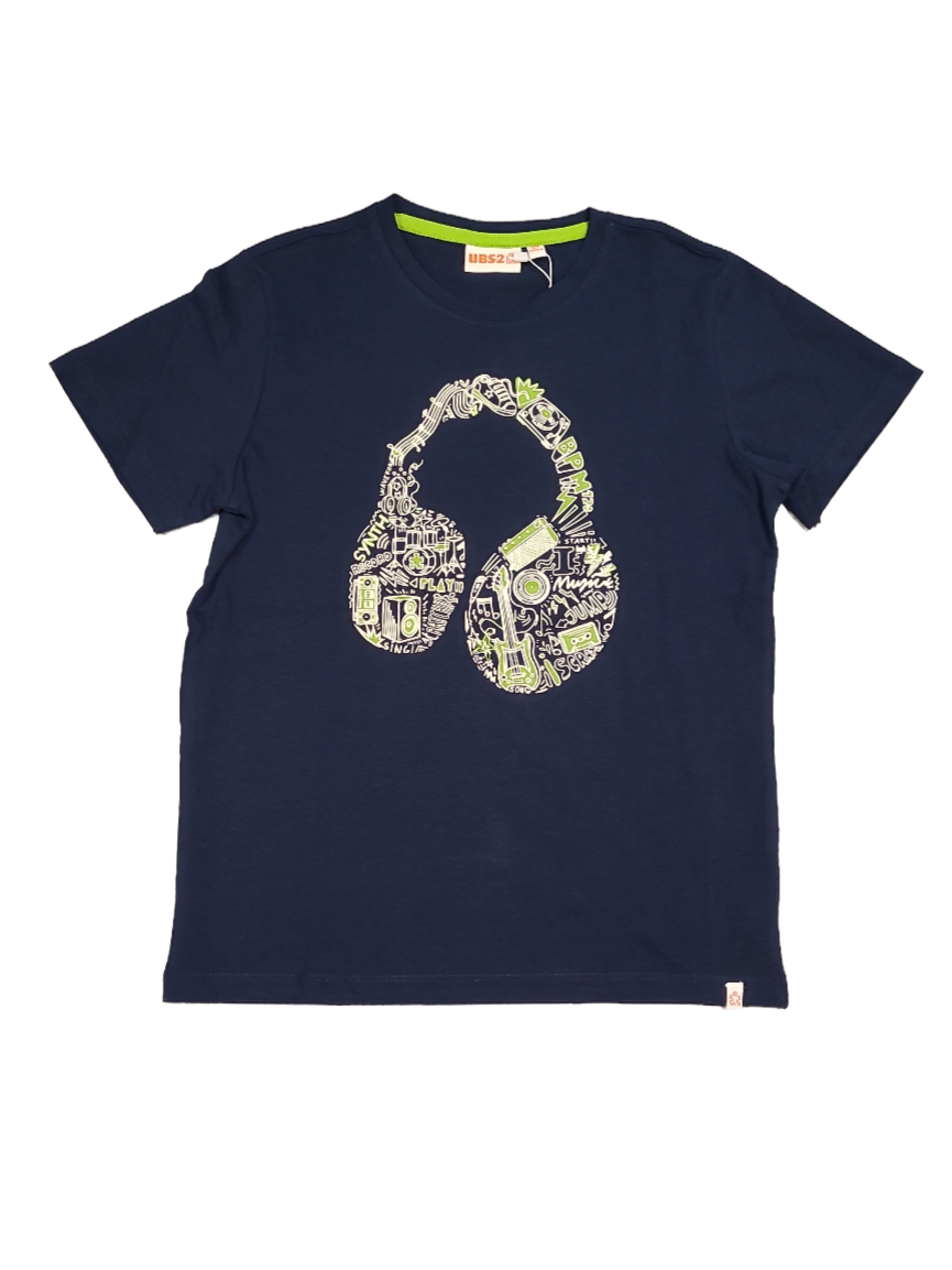 T-shirt &quot;Hoofdtelefoon&quot; UBS2 Marine