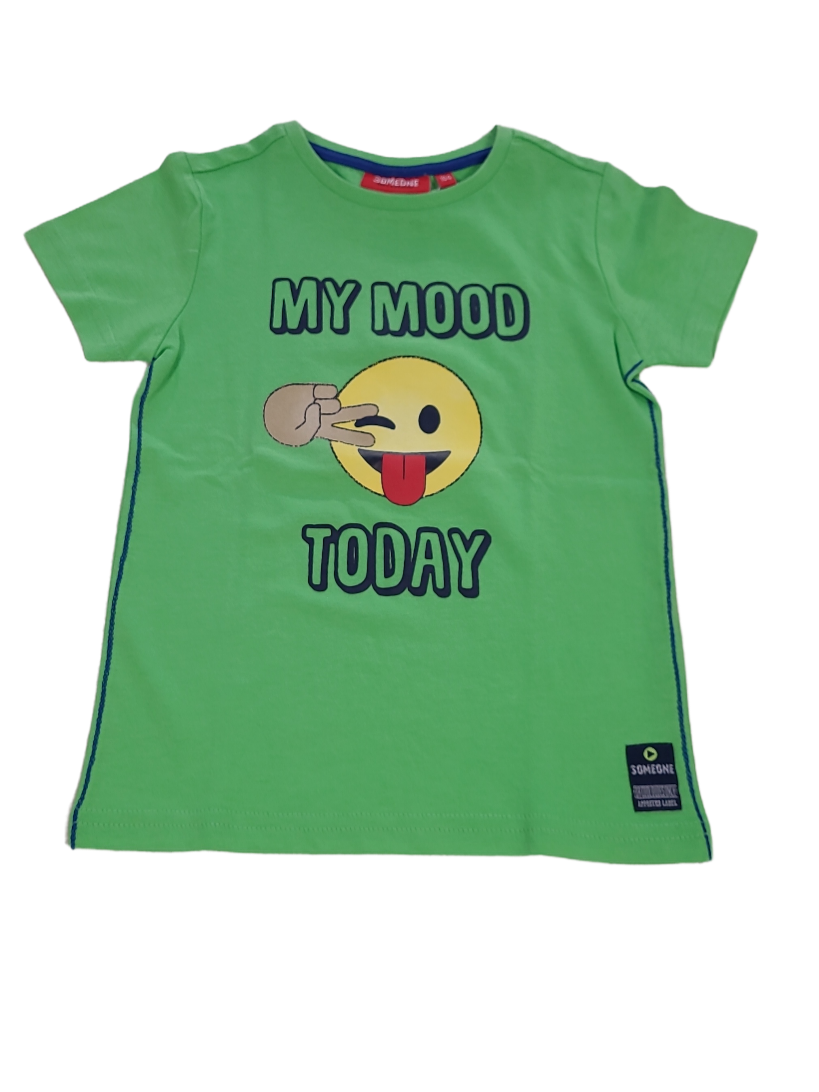 T-shirt &quot;My Mood Today&quot; Someone Groen