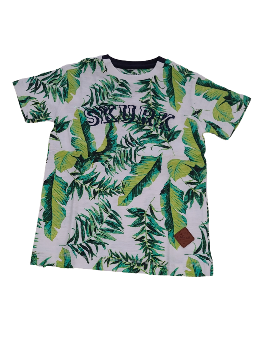 T-shirt Skurk Wit/Groen  Bedrukt
