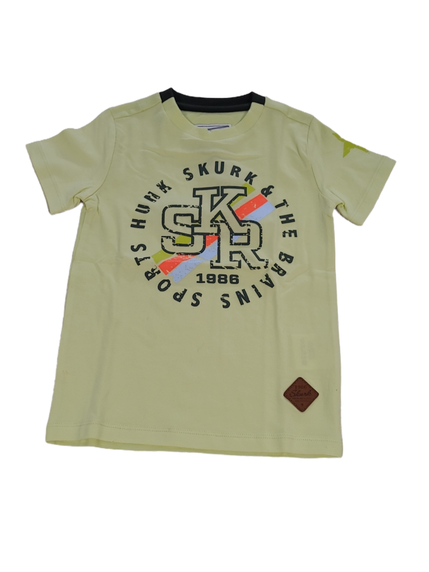 T-shirt &quot;SKR&quot; Skurk Geel