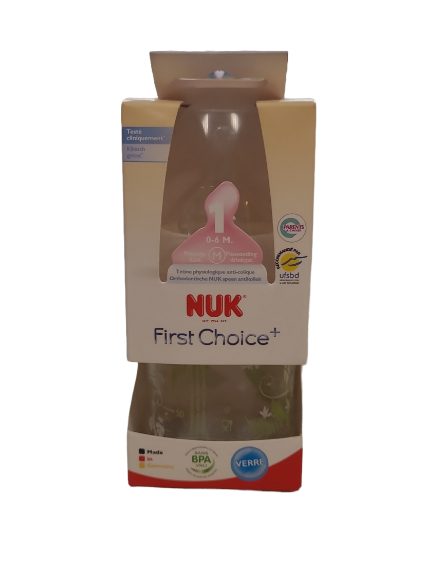 Zuigfles Glas Nuk 120ml 0-6m