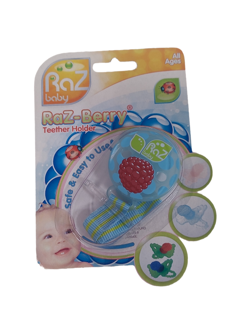 Fopspeenhouder &quot;Framboos&quot; Raz Baby Blauw