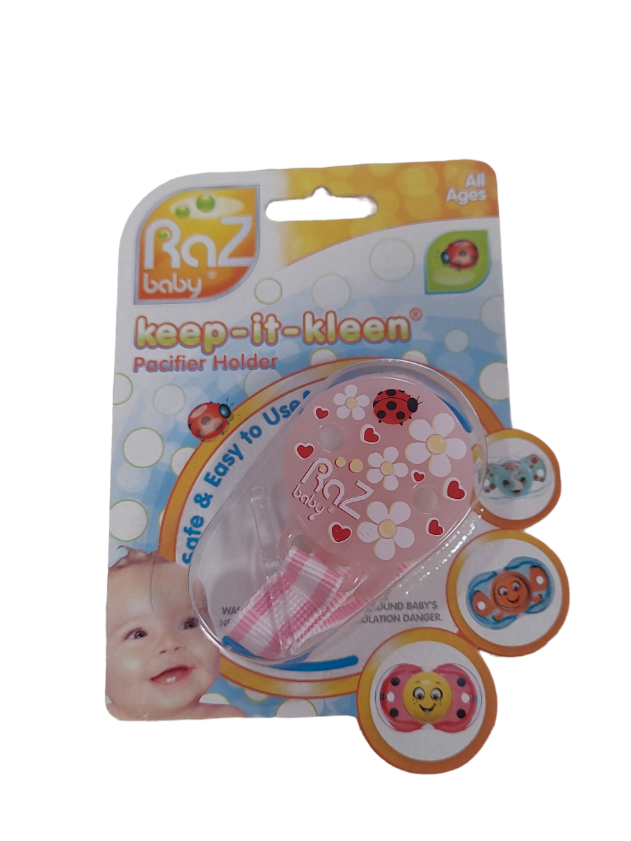 Fopspeenhouder &quot;Bloemen&quot; Raz Baby Roos