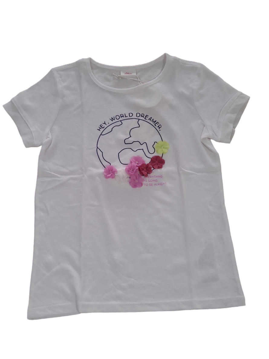 T-shirt &quot;Hey, World Dreamer&quot; S-Oliver Wit