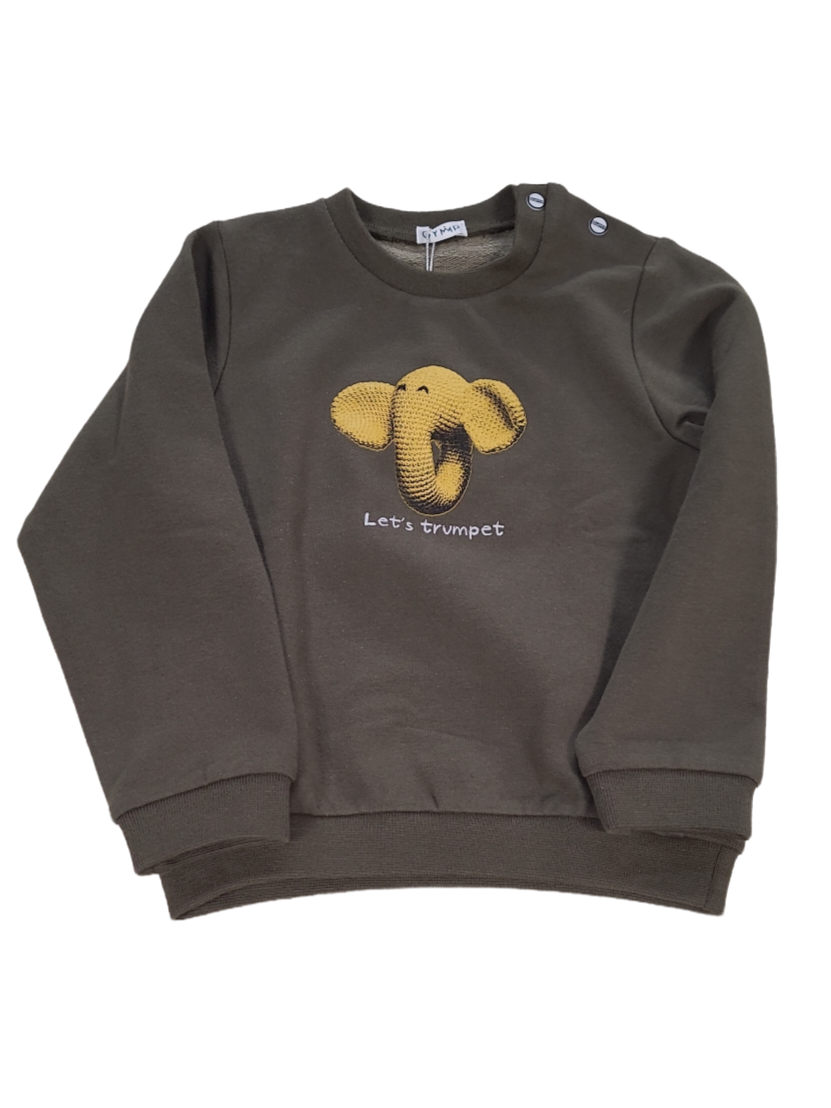Sweater &quot;Let&#39;s Trumpet&quot; Gymp Kaki