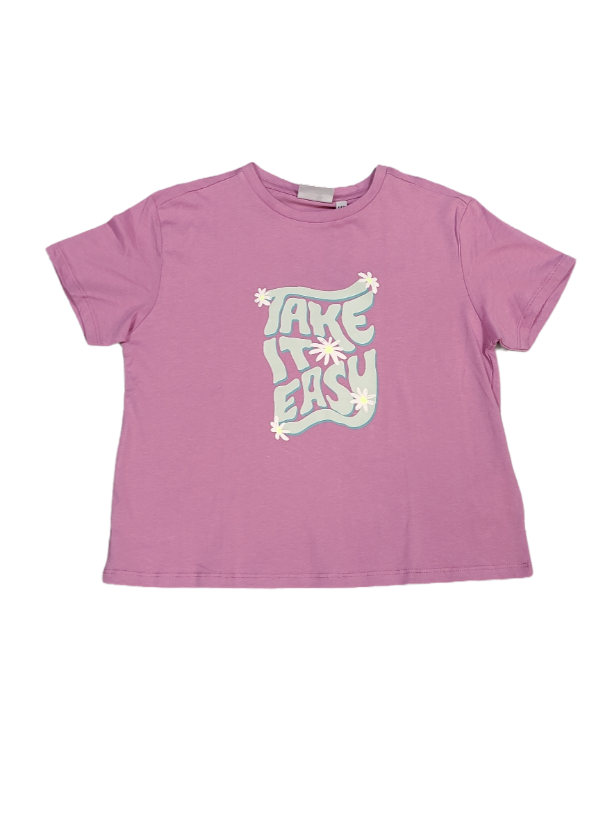 T-shirt &quot;Take It Easy&quot; Someone Lila