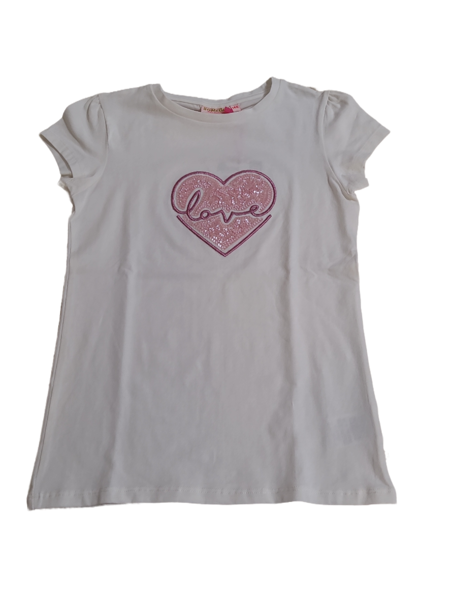 T-shirt &quot;Love&quot; Someone Ecru
