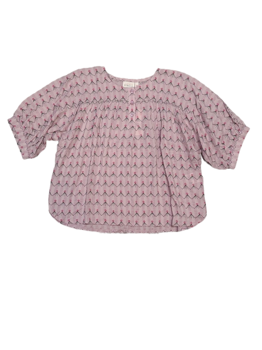 Blouse Mini Rebels Pink Bedrukt