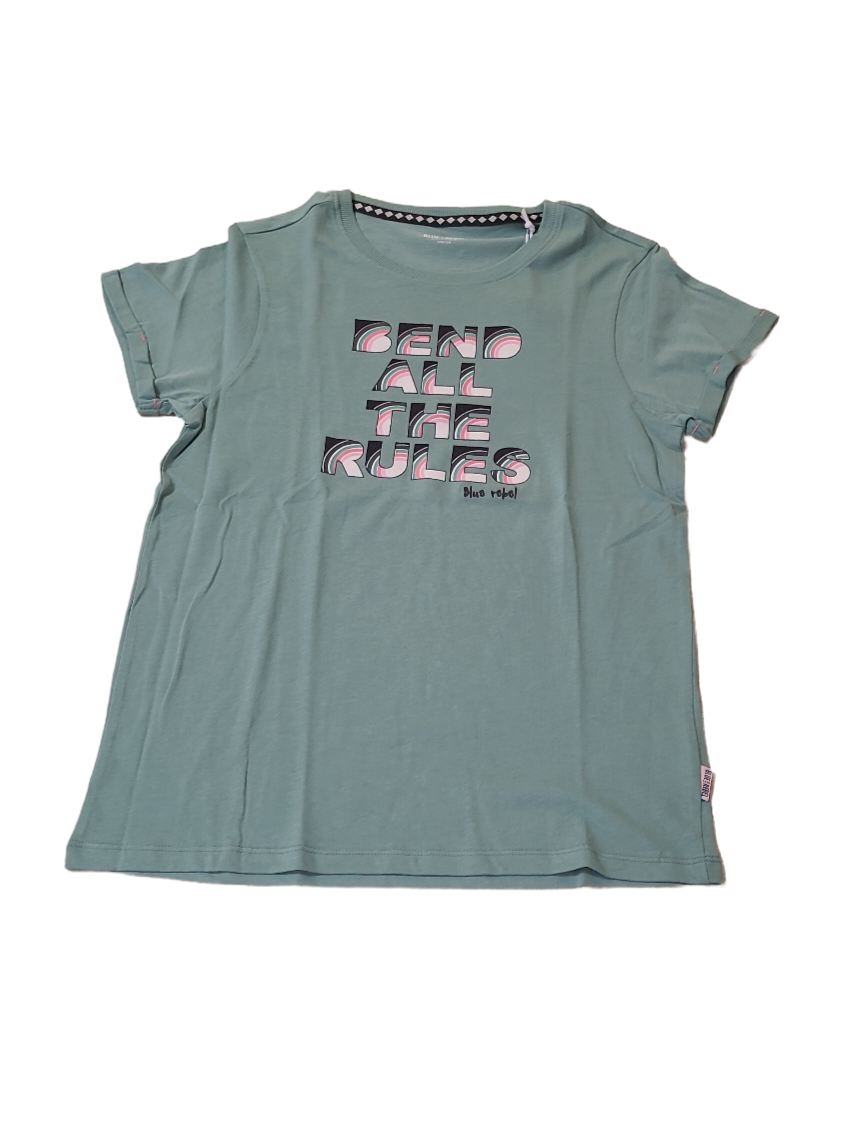 T-shirt &quot;Bend All The Rules&quot; Blue Rebel Zeegroen