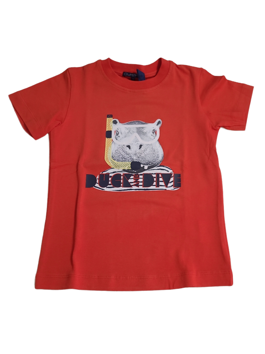 T-shirt &quot;Duck And Dive&quot; Gymp Rood