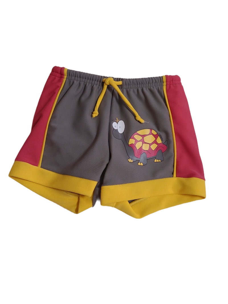 Zwembroek &quot;Schildpad&quot; Rabbibs Bruin/Rood