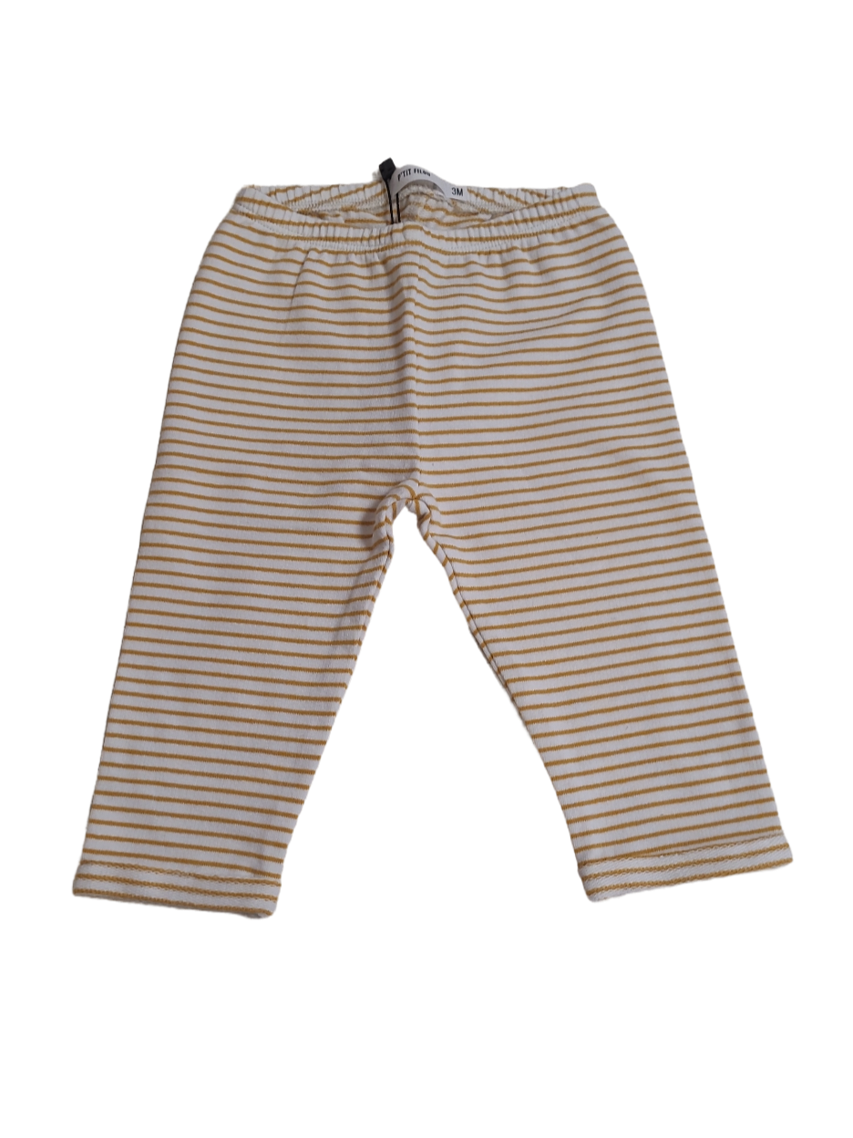 Broek P&#39;tit Filou Ecru/Oker Gestreept