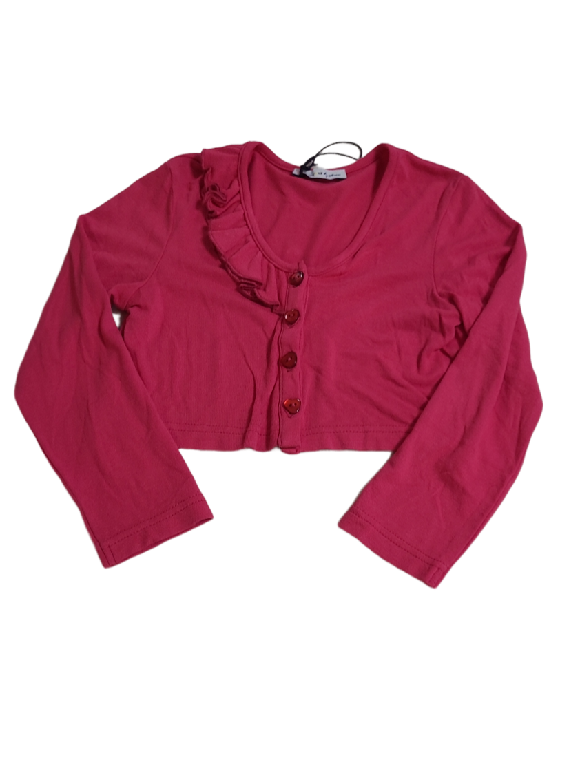 Bolero Volant Fuchsia Strass