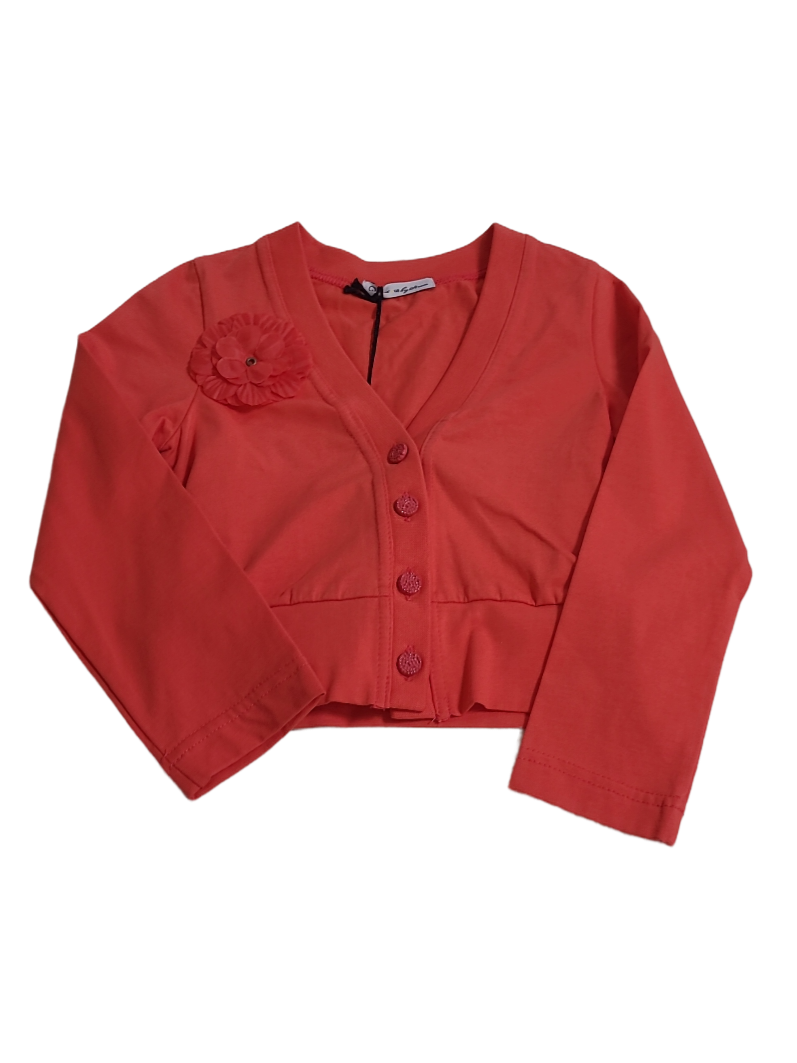 Bolero V-hals Rood Strass
