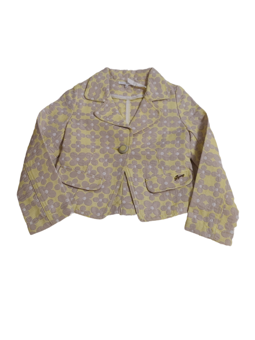 Blazer Bloemetjes Geel  Gymp