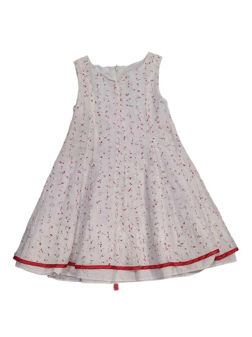 Kleed Voile Paint Wit/Rood