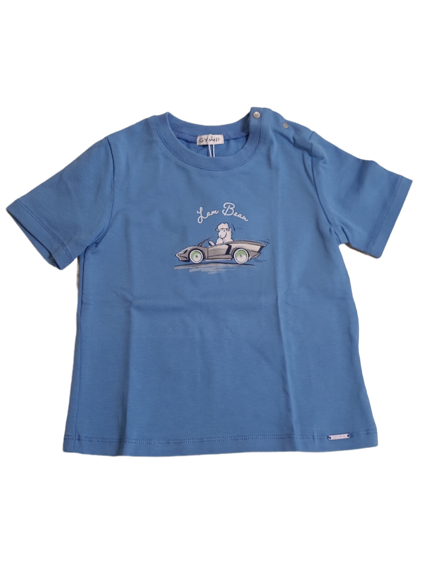 T-shirt &quot;Lam Beau&quot; Gymp Blauw