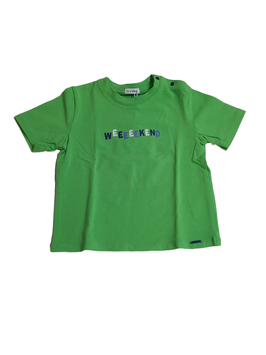 T-shirt &quot;Weeeeekend&quot; Gymp Groen