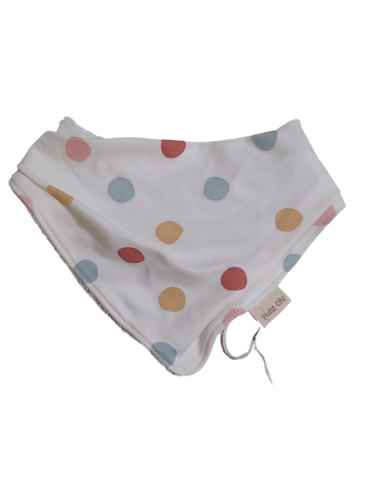 Bandana Slab &quot;Bolletjes&quot; Petit Oh! Ecru