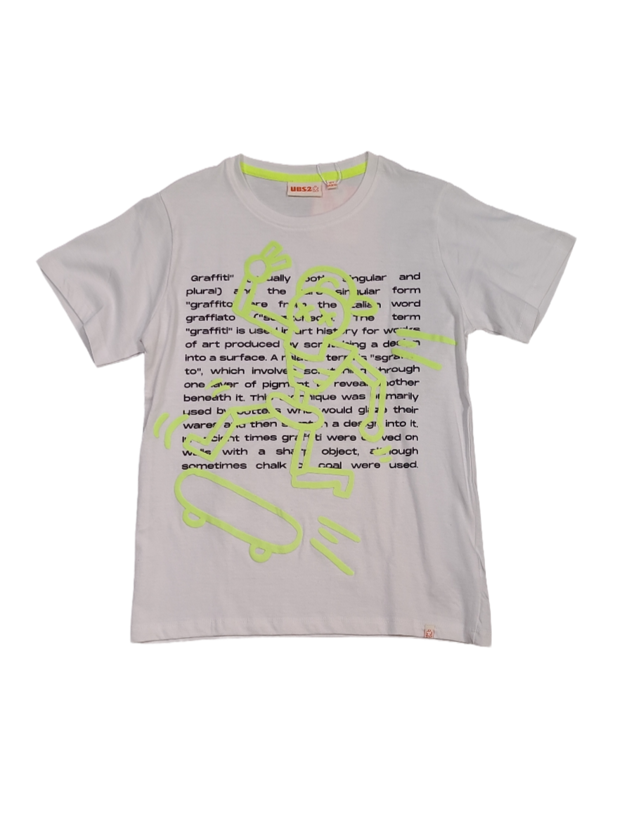 T-shirt &quot;Graffiti&quot; UBS2 Wit