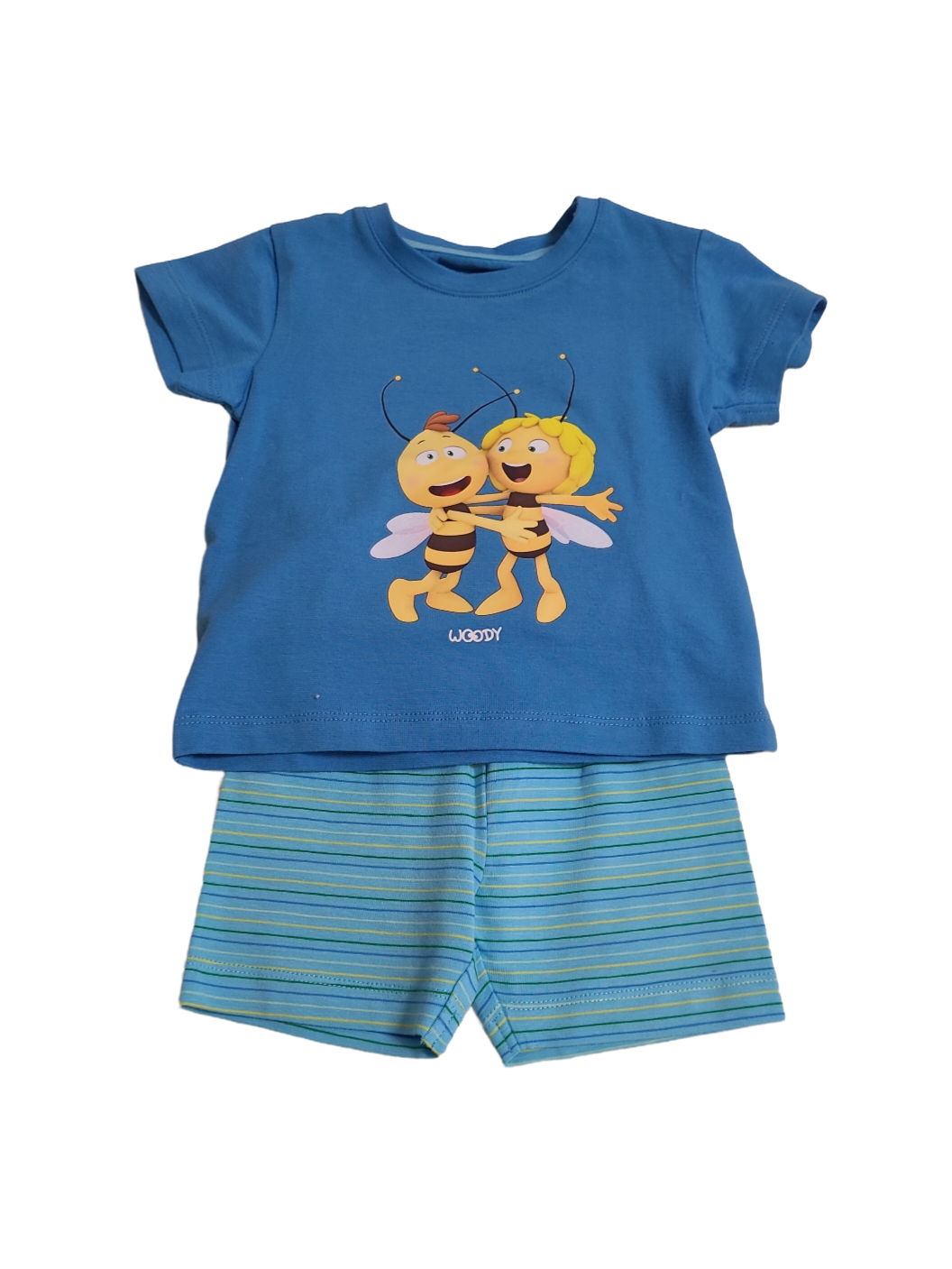 Jongens Baby Pyjama K/M Short &quot;Maya&quot; Woody Blauw