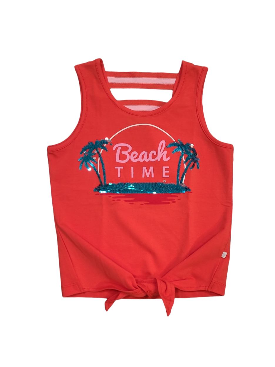 Topje &quot;Beach Time&quot; Someone Rood
