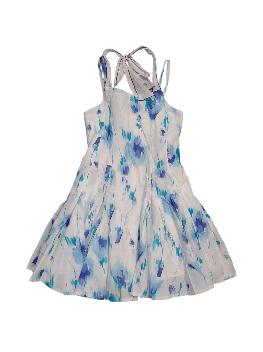 Kleed Gymp Wit/Blauw Bedrukt