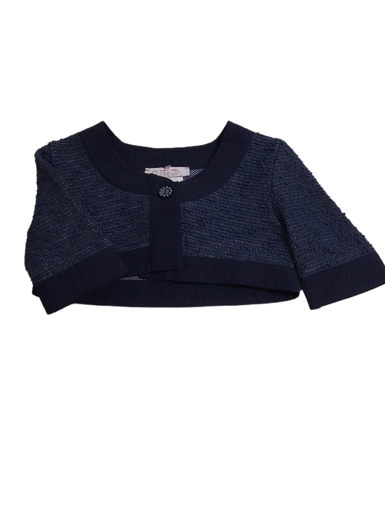 Bolero Gymp Donkerblauw /Zilverdraad