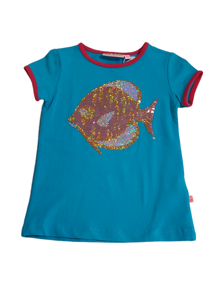 T-shirt &quot;Visje&quot; Someone Blauw