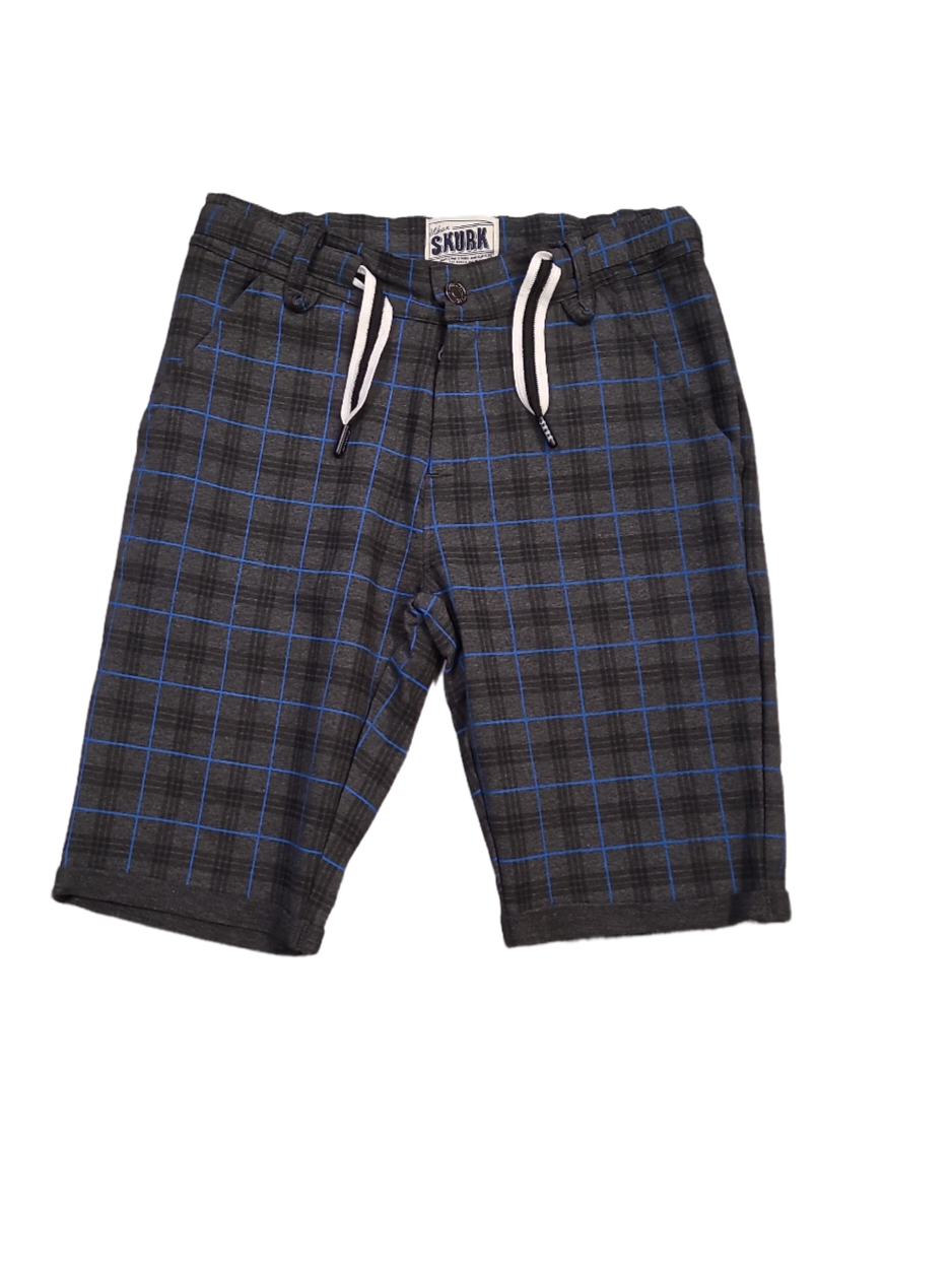 Bermuda Skurk Grijs/Blauw Geruit