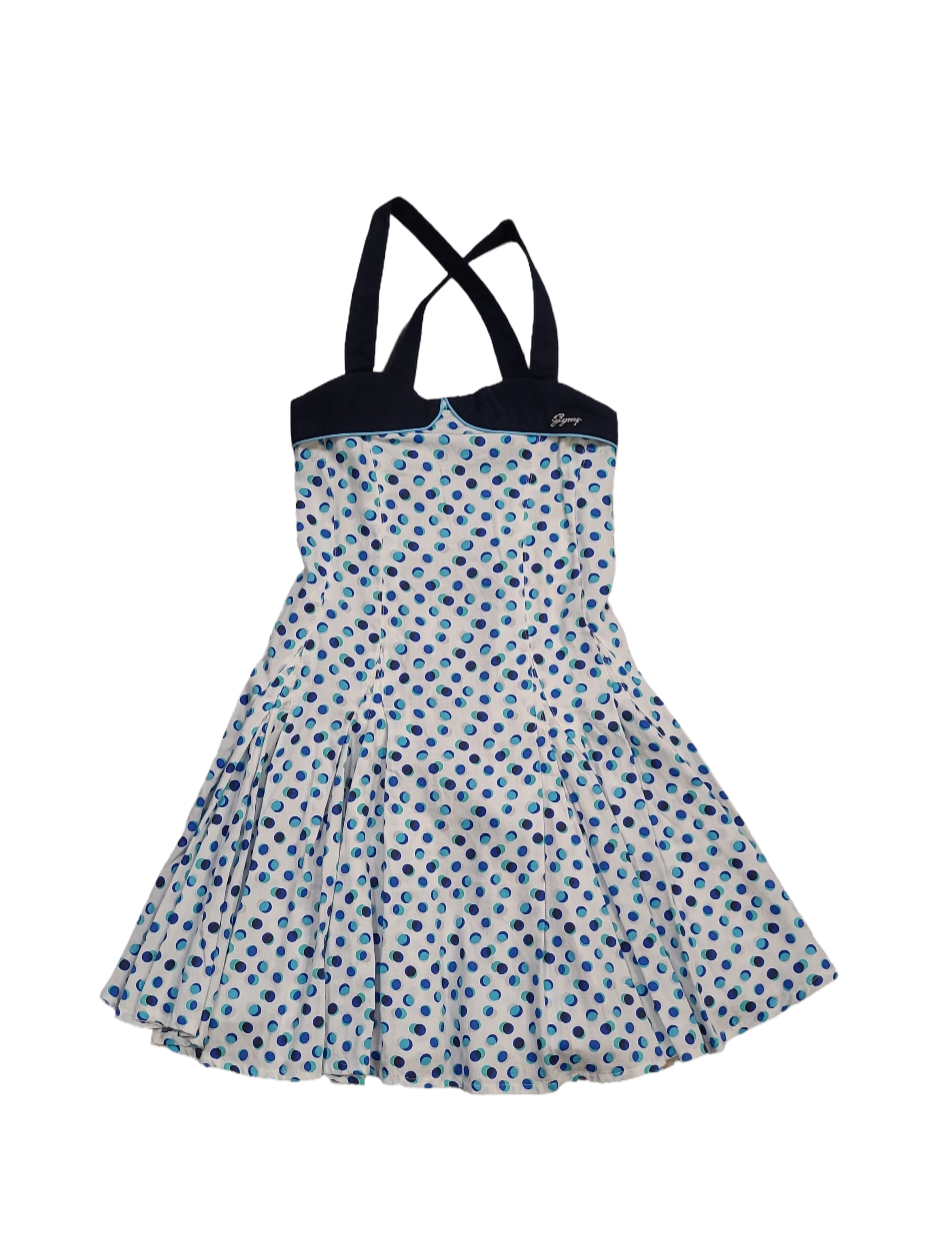 Kleed Bolletjes Gymp Blauw