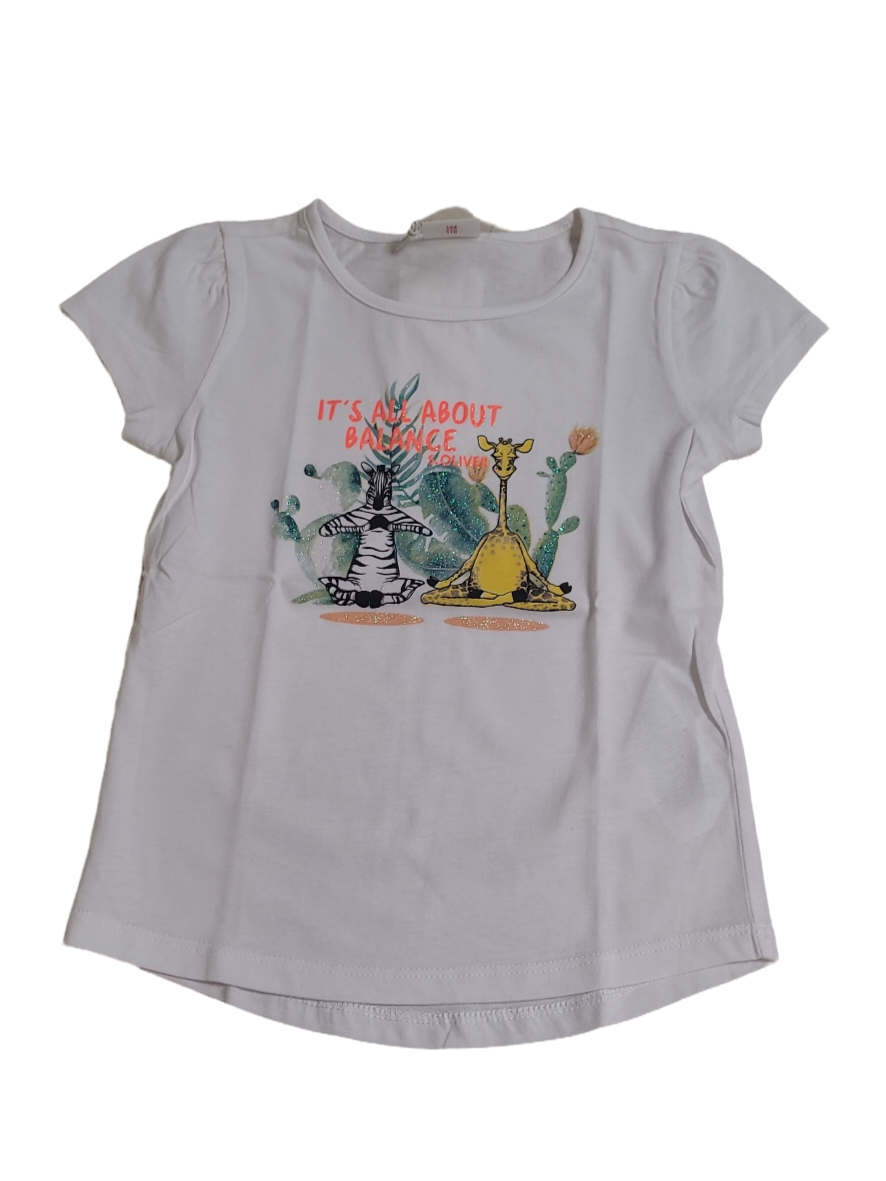 T-shirt &quot;It&#39;s All About Balance&quot; S-Oliver Wit