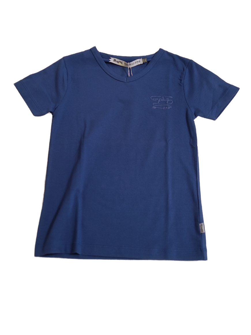 T-shirt &quot;Unplug&quot; Rumbl Blauw