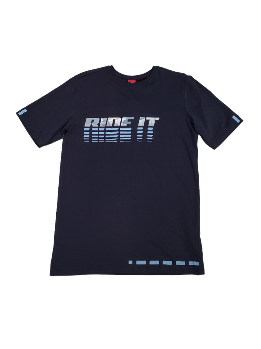 T-shirt &quot;Ride It&quot; S-Oliver Donkerblauw