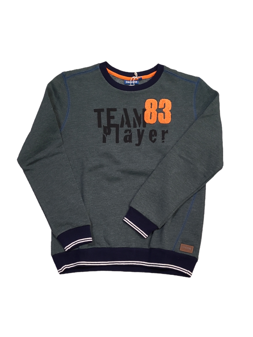 Sweater &quot;Team Player&quot; Someone Groen