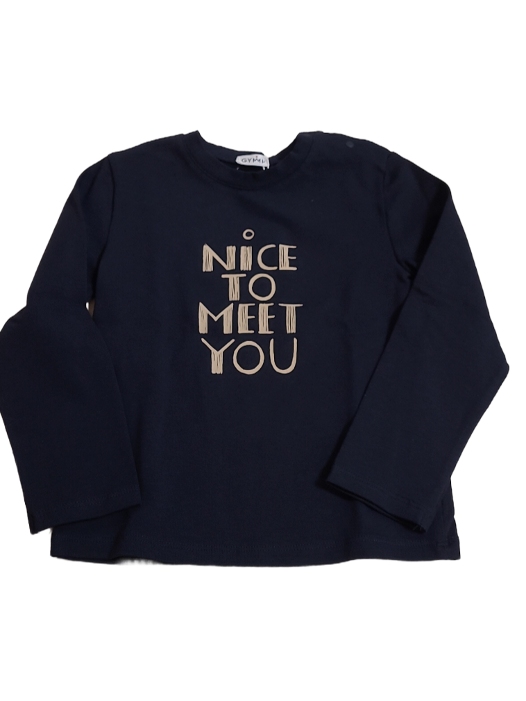 T-shirt L/M &quot;Nice To Meet You&quot; Gymp Marine