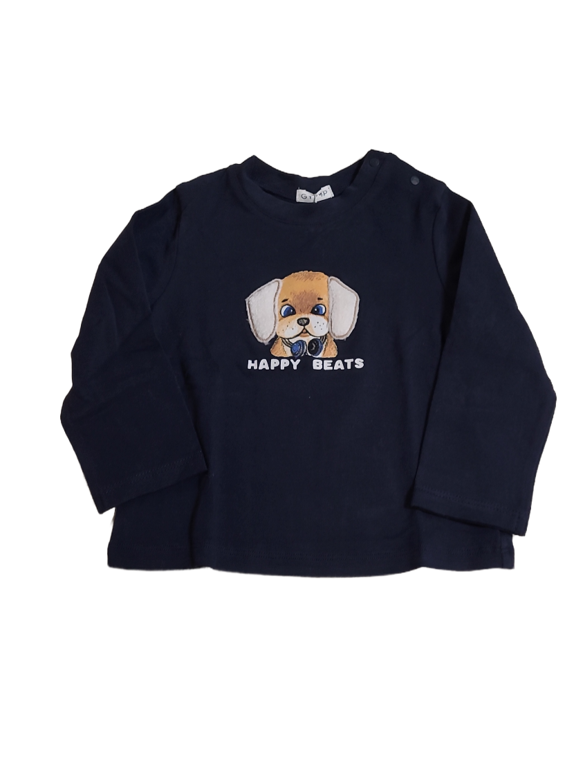 T-shirt L/M &quot;Happy Beats&quot; Gymp Navy
