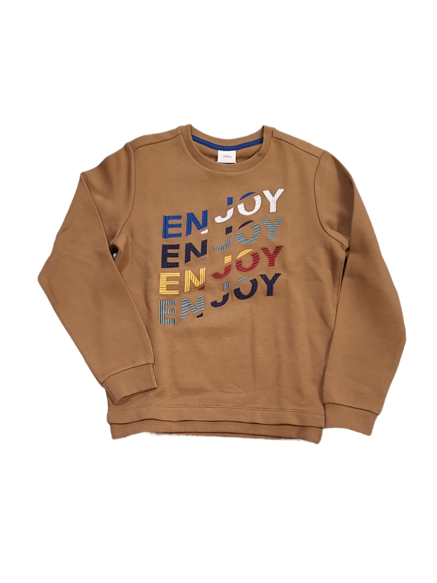 Sweater &quot;Enjoy&quot; S-Oliver Bruin