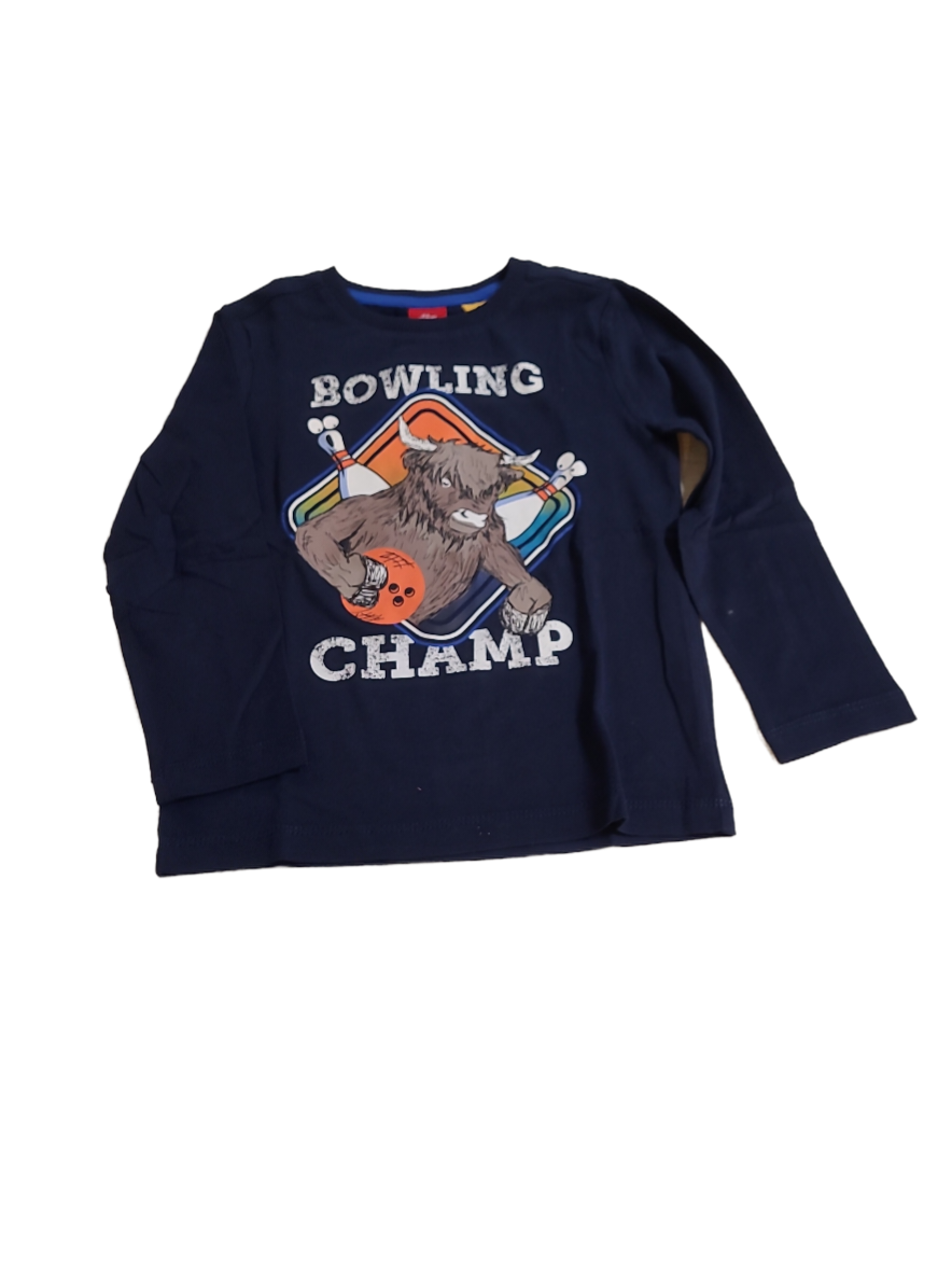 T-shirt L/M &quot;Bowling&quot; S-Oliver Donkerblauw