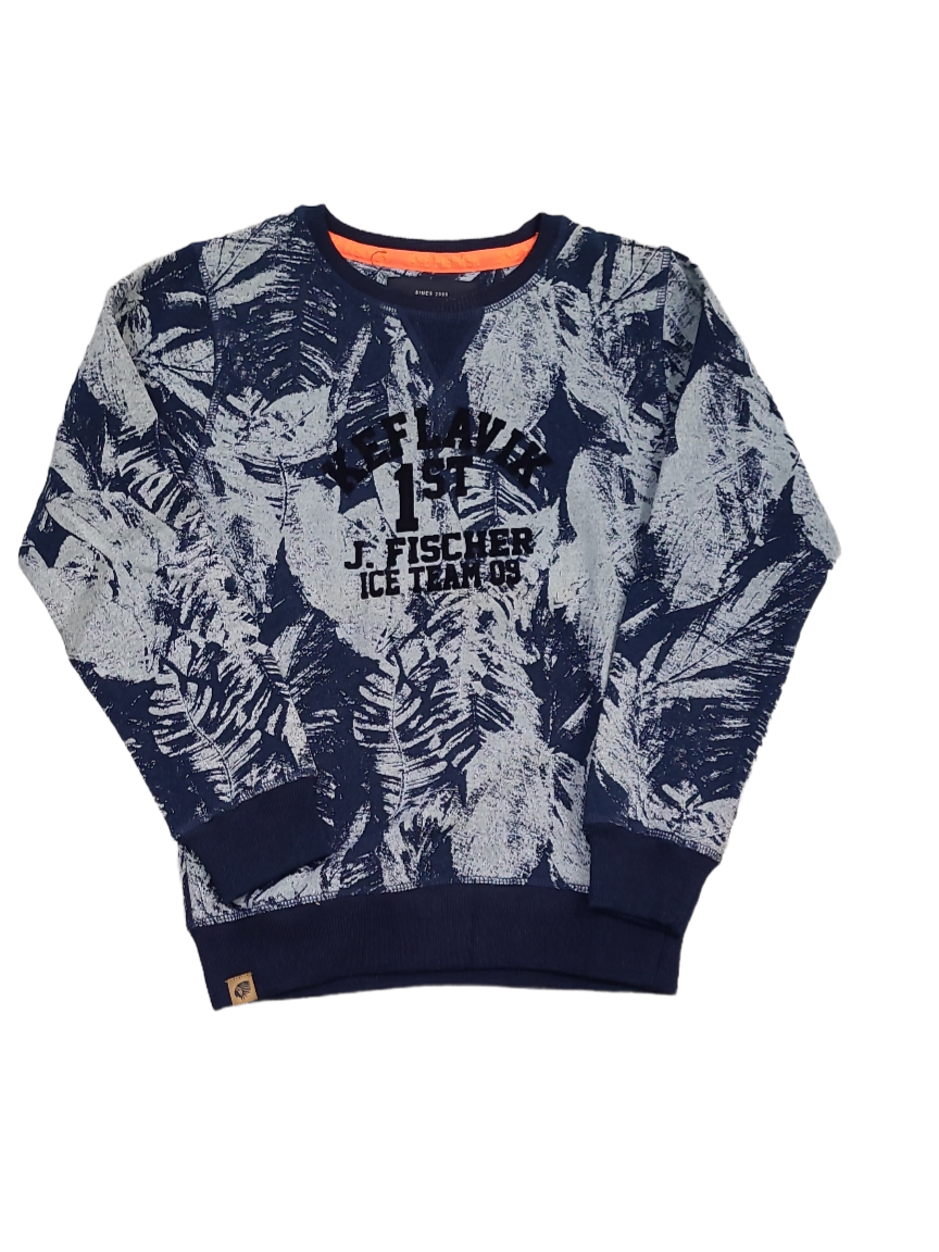 Sweater Keflavik&quot; Jake Fischer Blauw Bedrukt