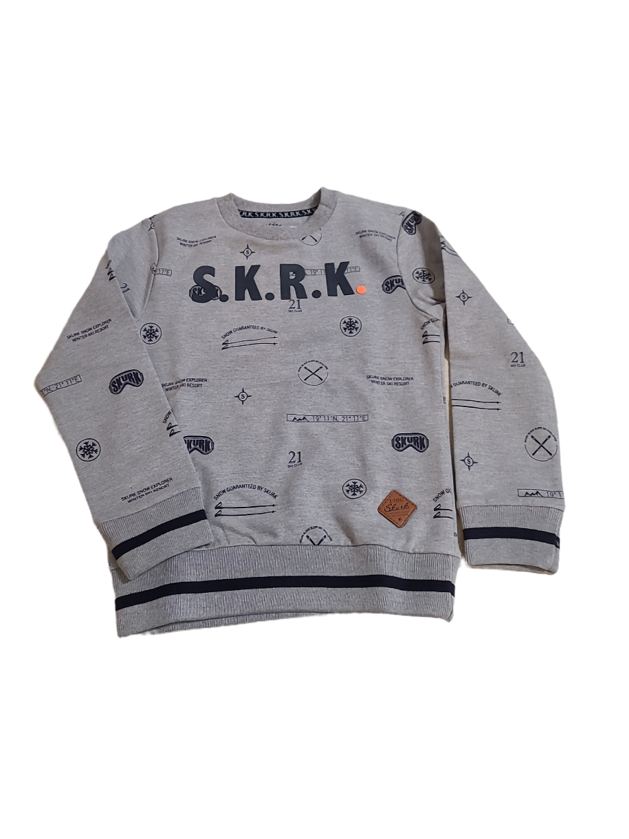Sweater Skurk Grijs Bedrukt