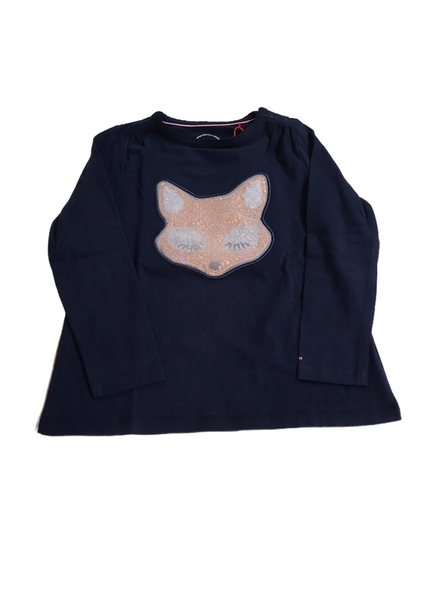 T-shirt L/M &quot;Poes&quot; S-Oliver Donkerblauw