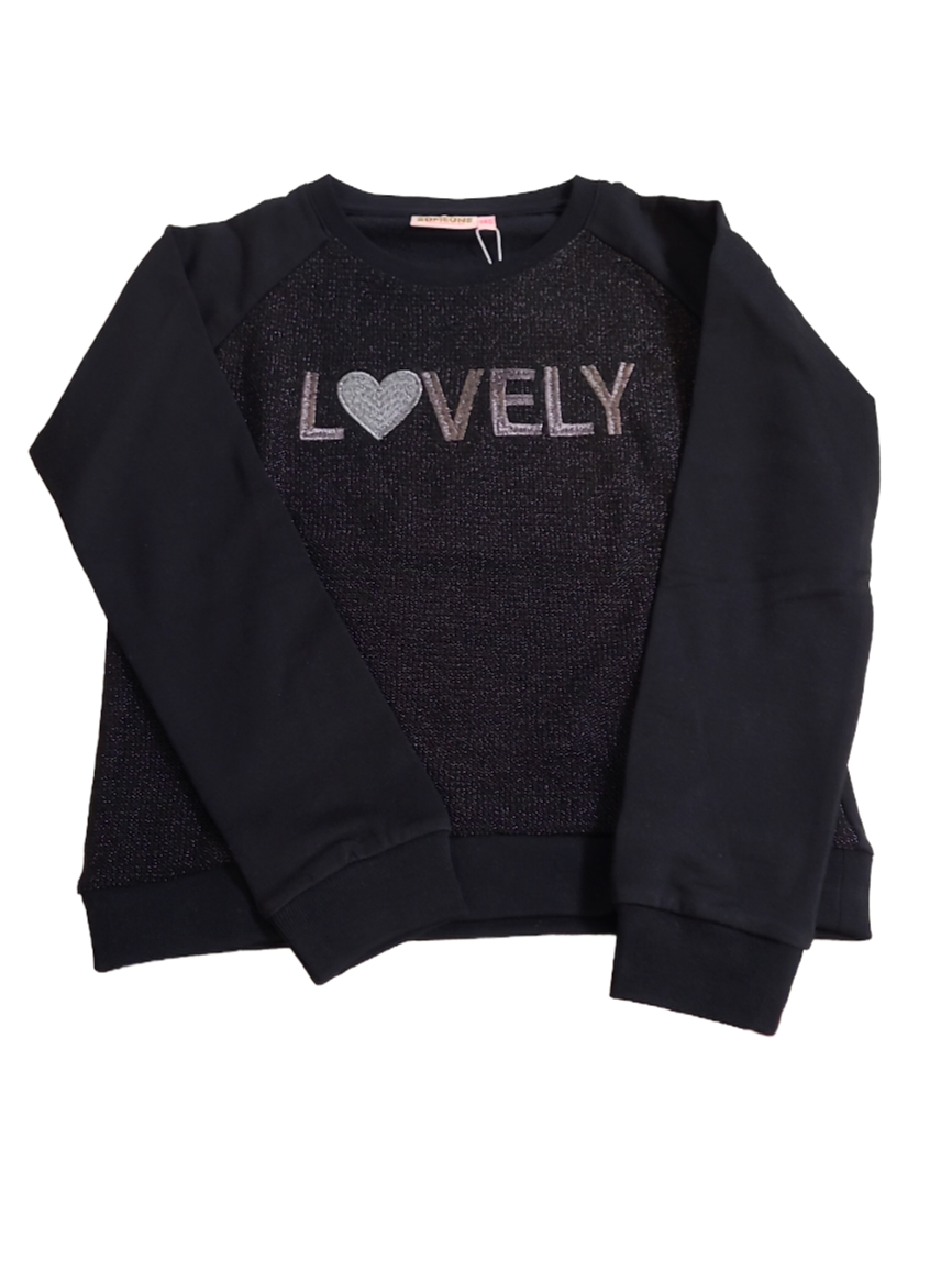 Sweater &quot;Lovely&quot; Someone Zwart Glanzend