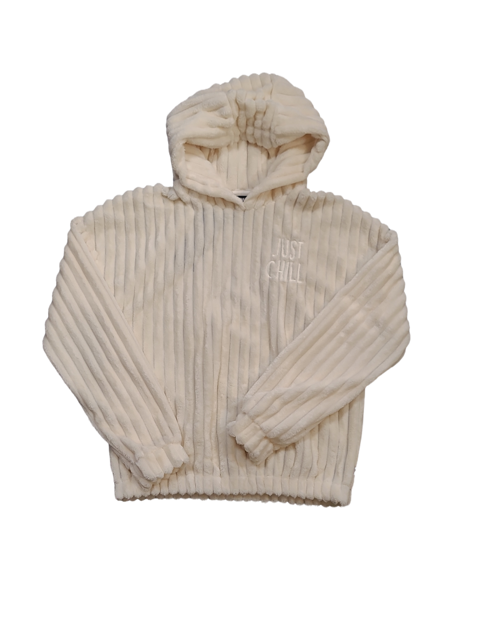Sweater/Kap Fluffy &quot;Just Chill&quot; Someone Ecru