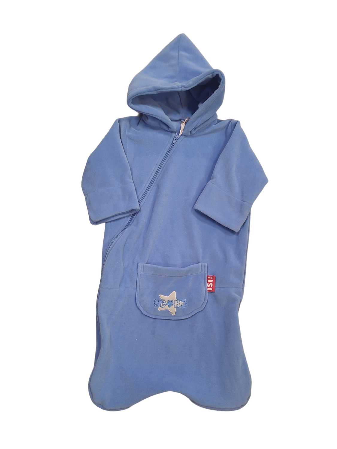 Slaapzak /Mouwen/Kap Fleece Isi Mini 70cm Blauw