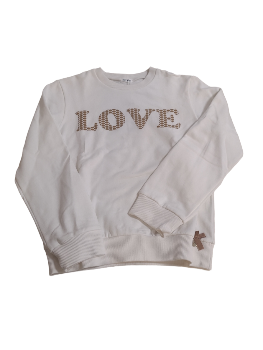 Sweater &quot;Love&quot; Gymp Ecru