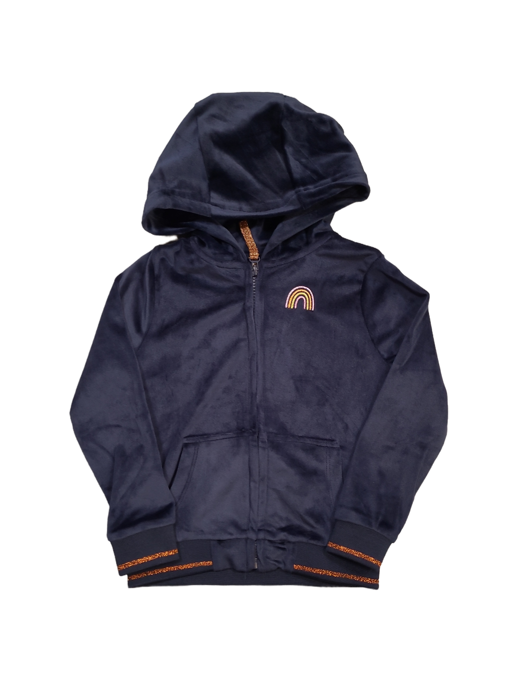 Gilet/kap Velours &quot;Regenboogje&quot; Someone Donkerblauw