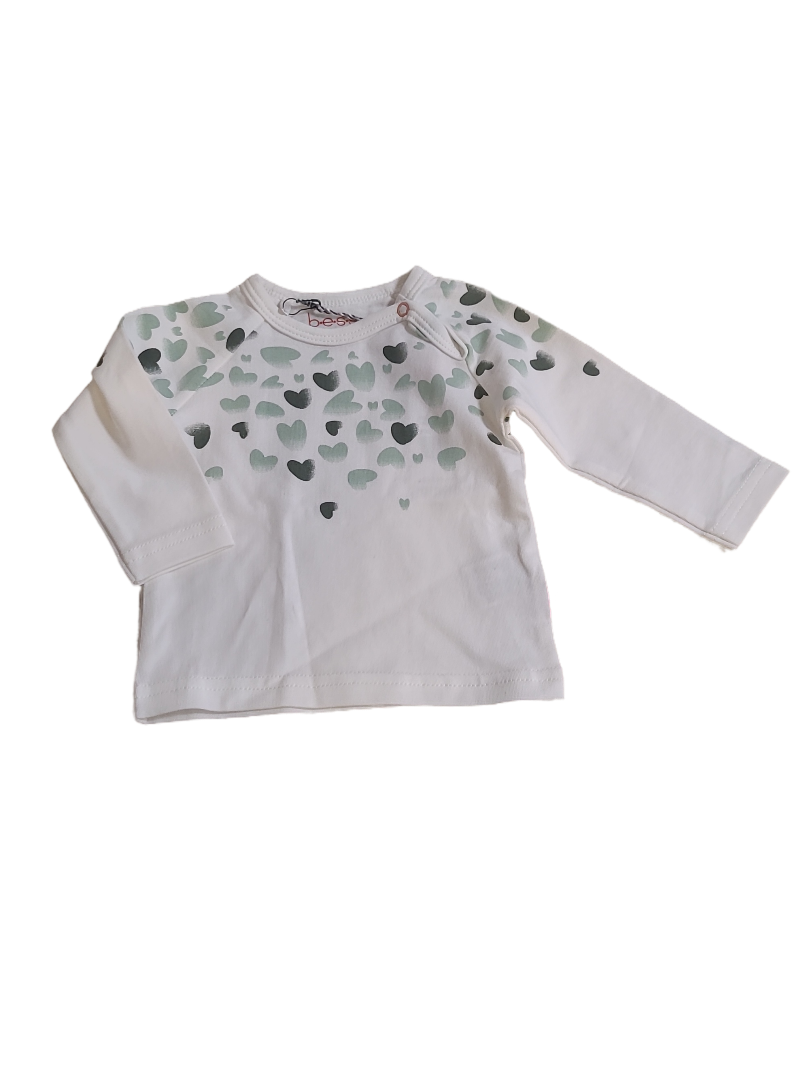 T-shirt L/M &quot;Hartjes&quot; Bess Ecru