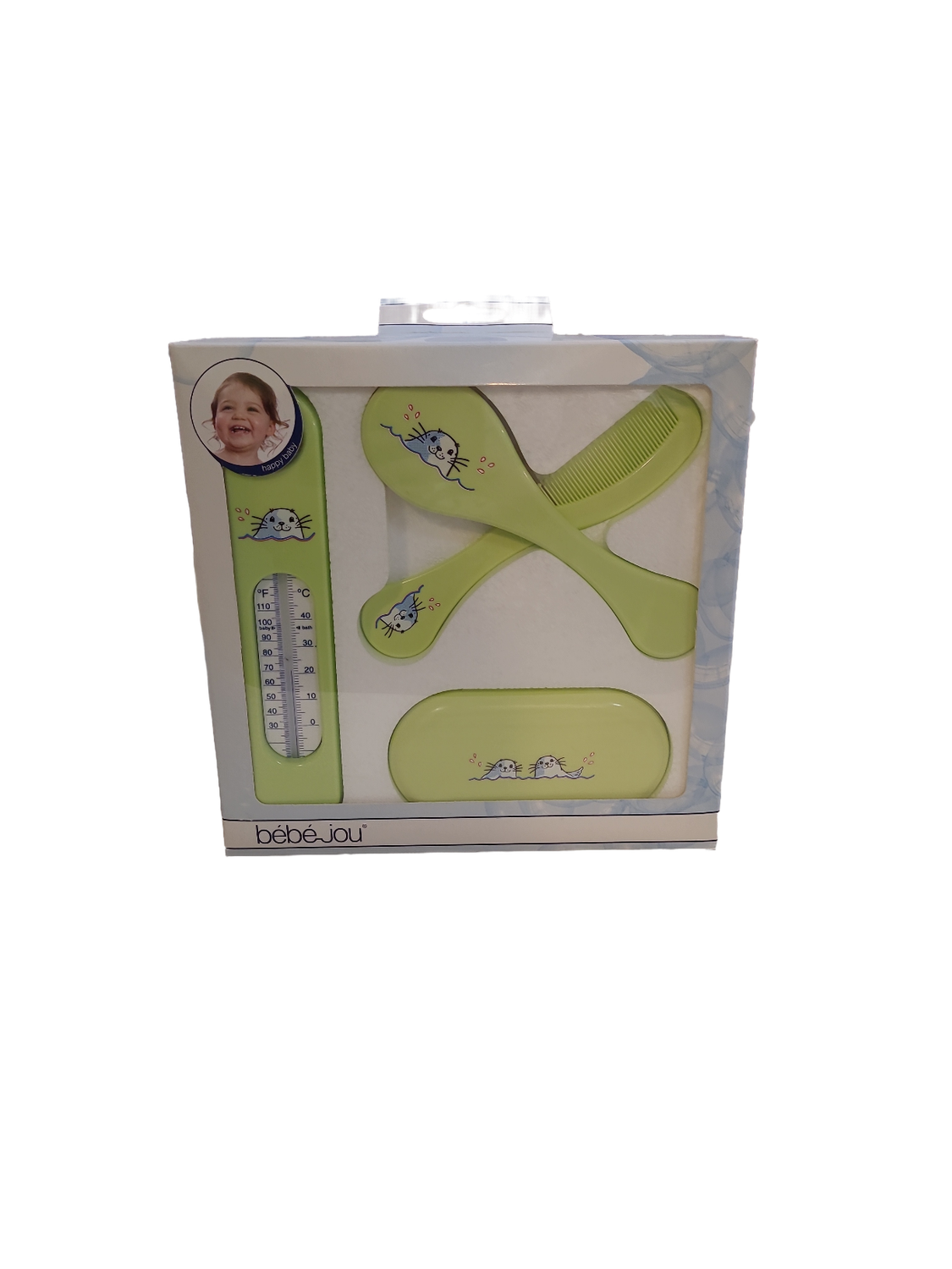 Geschenkset Kapset+Manicureset+Badthermometer Bébé-Jou Groen